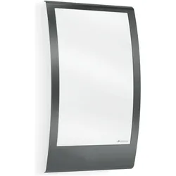 Steinel, Gartenbeleuchtung, Die L 22 NM ist eine elegant geformte, anthrazitfarbene Aussenleuchte mit hochwertiger Edelstahlblen (E27, IP44)