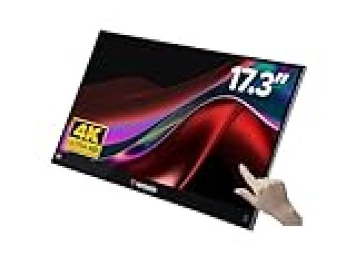 VERBATIM PMT 17 4K Écran portable en aluminium pour ordinateur portable, tablette, PS5, Nintendo Switch avec port USB-C et HDMI