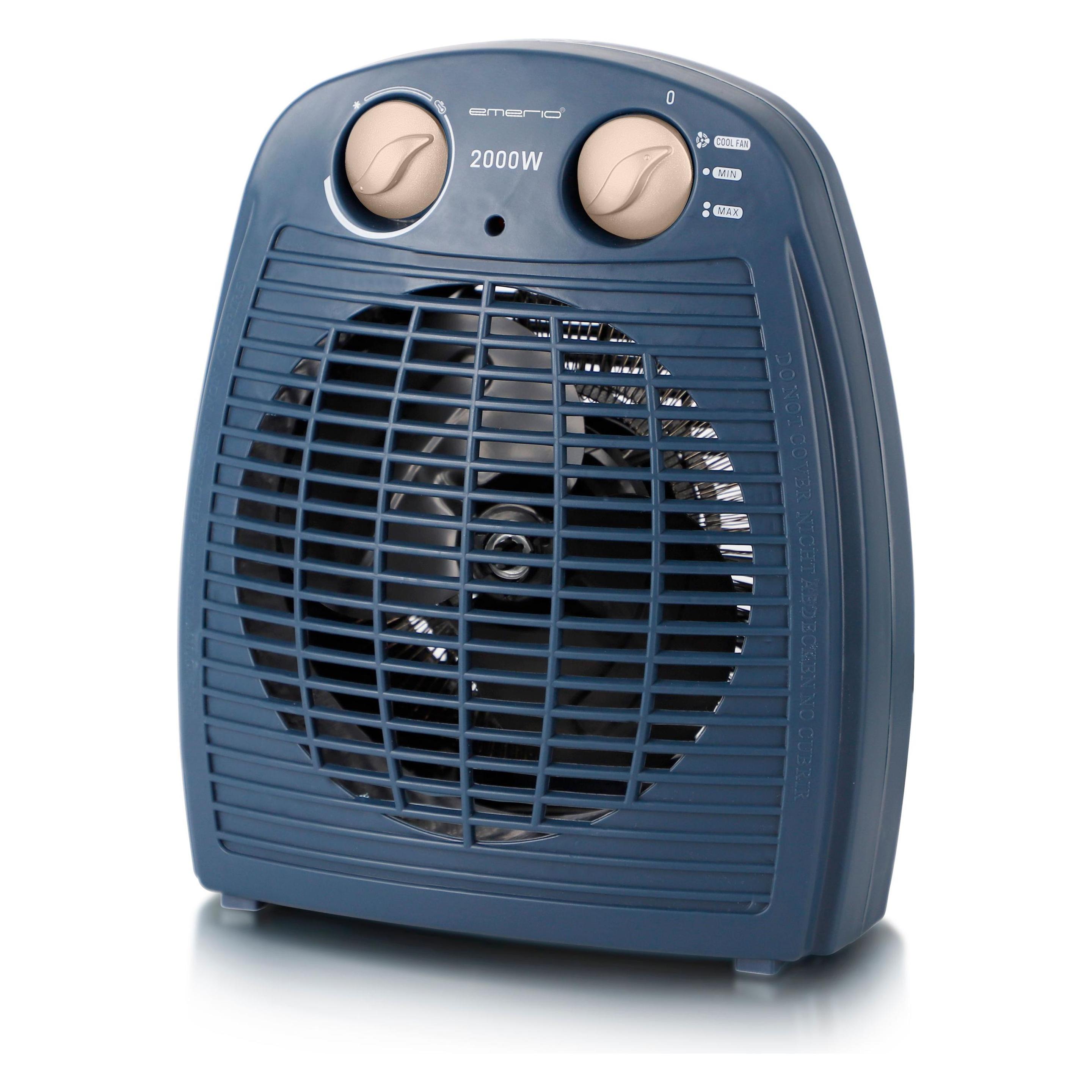 Emerio Heizlüfter 2000 Watt 2 Heizstufen, Thermostat, grau (2000 W) (FH-106737.12)