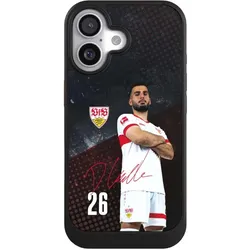 Nivocase Hülle für Apple iPhone 17 Handyhülle NIVOcore Case Schwarz Offizielles Lizenzprodukt VfB Stuttgart (Apple iPhone 17), Smartphone Hülle, Schwarz