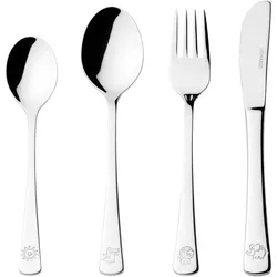 Leonardo Kinderbesteck Bambini 4tlg. Edelstahl Silber