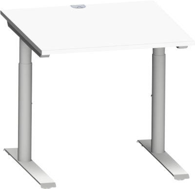 Schäfer Shop Genius Schreibtisch MODENA FLEX, 800 x 800 mm, weiß