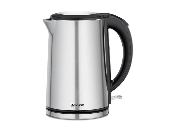 TRISA Wasserkocher Comfort Touch 1,5 l , schwarz (schwarz, silberfarben), Wasserkocher, Wasserkocher