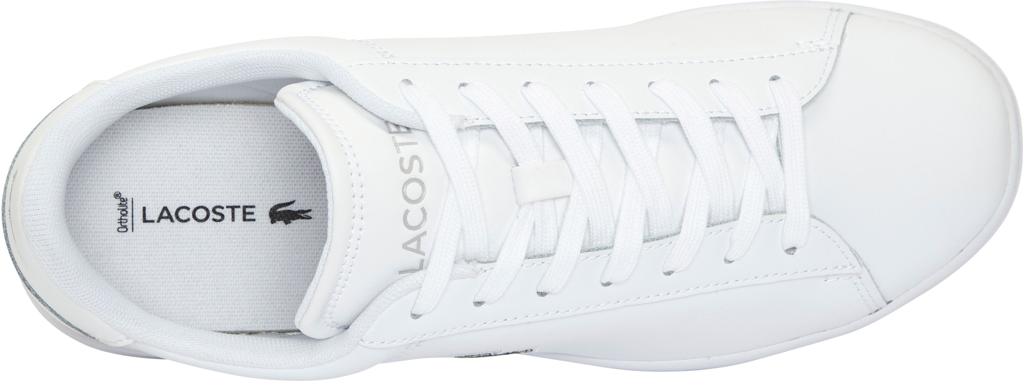 Sneaker LACOSTE "LACOSTE CARNABY", Herren, Gr. 44, weiß (wht, wht), Leder, Schuhe Sneaker