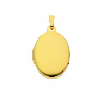Kette mit Anhänger ADELIA´S "Damen 585 Gold Medaillon Anhänger", gold, Halsketten, Damen, Gold, Schmuckset - Set mit Halskette
