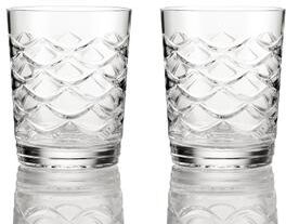Waterford Winter Wonders Pinecone Double Old Fashioned, Set of 2