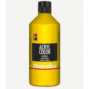 Marabu Acrylfarben 120175019, Acryl Color, gelb, 500ml