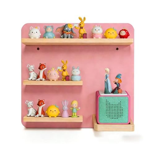 Relaxdays Toniebox-wandrek voor kinderen, roze, hout