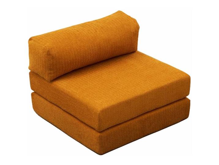 Bettsofa Foldbar Orange Fabric: 100 Prozent CHENILLE B 95 T 95 cm - Material: Fabric: 100% CHENILLE