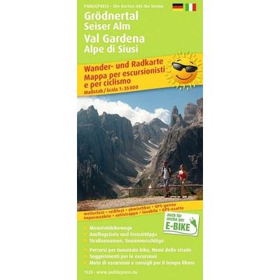 Publicpress Rad- und Wanderkarte Grödnertal, Seiser Alm / Val Gardena, Alpe di Siusi 1:35.000, Sonstige von , KOMPASS Freytag & Berndt,
