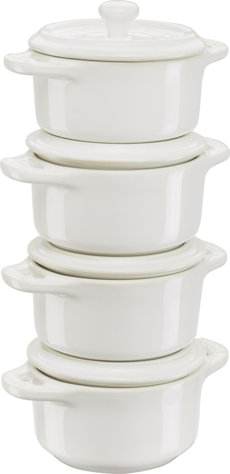 Zwilling Mini Cocotte Set, 4-delig, keramiek, ivoorwit