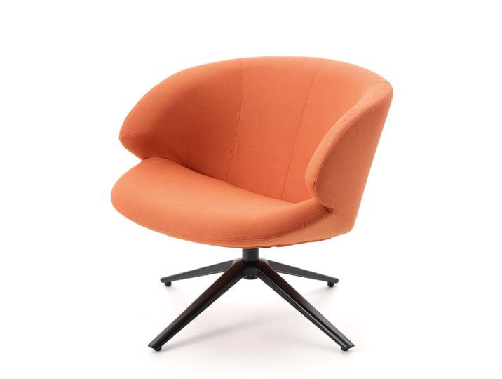 Softline Drehsessel Vista orange, Designer busk+hertzog, 74x72x74 cm