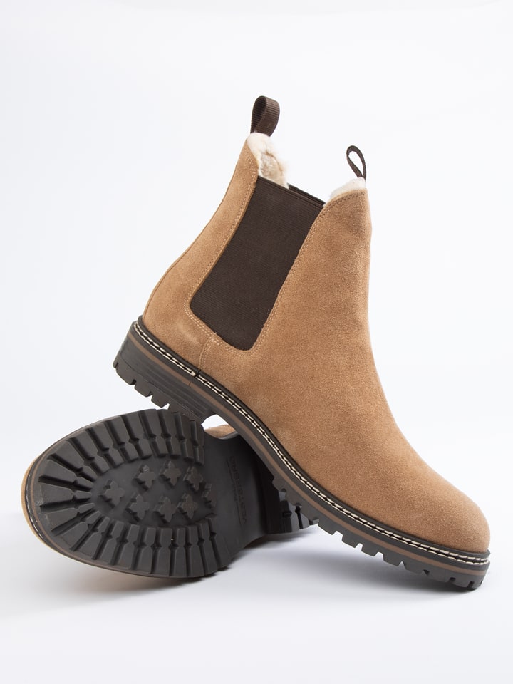 PAUL VESTERBRO Leder-Chelsea-Boots in Hellbraun - 42