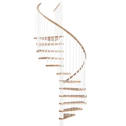 Minka Spindeltreppe Spiral Wood weiß Wendeltreppe, 120 cm, Buche,lackiert