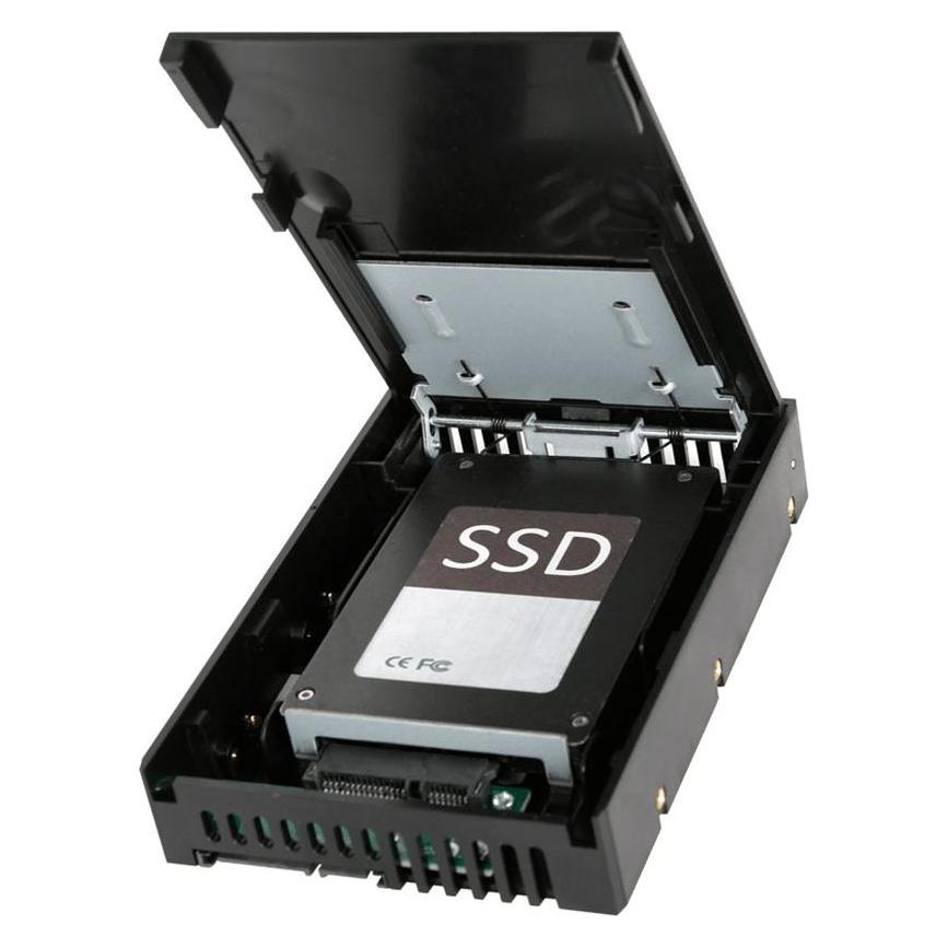 Icy Dock 6,35cm 2,5Zoll HDD-Konverter SATA HDD Konverter macht aus einer 2,5Z 6,35cm eine 3,5Z 8,89cm Fest... (MB882SP-1S-1B)