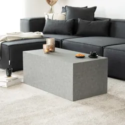 HOME DELUXE Couchtisch Marmor AMIRI L - 95 x 50 cm Grau