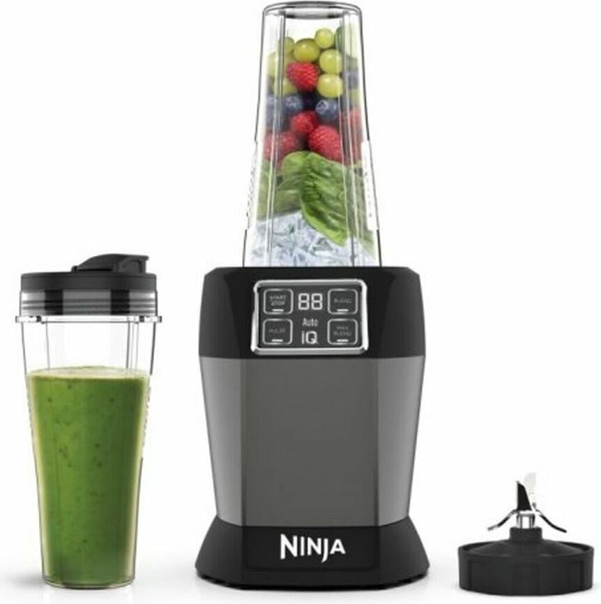 Ninja BN495EU Blender, 1000 W, 2 x 700 ml, Grijs Zwart