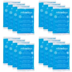 Relaxdays Rechteckige Kühlpads im 16er Set Blau