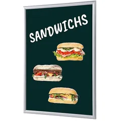 SHOWDOWN Displays Showdown Klapprahmen - DIN A1 - Komplett-Set - Sandwichs Französisch - Schwarz