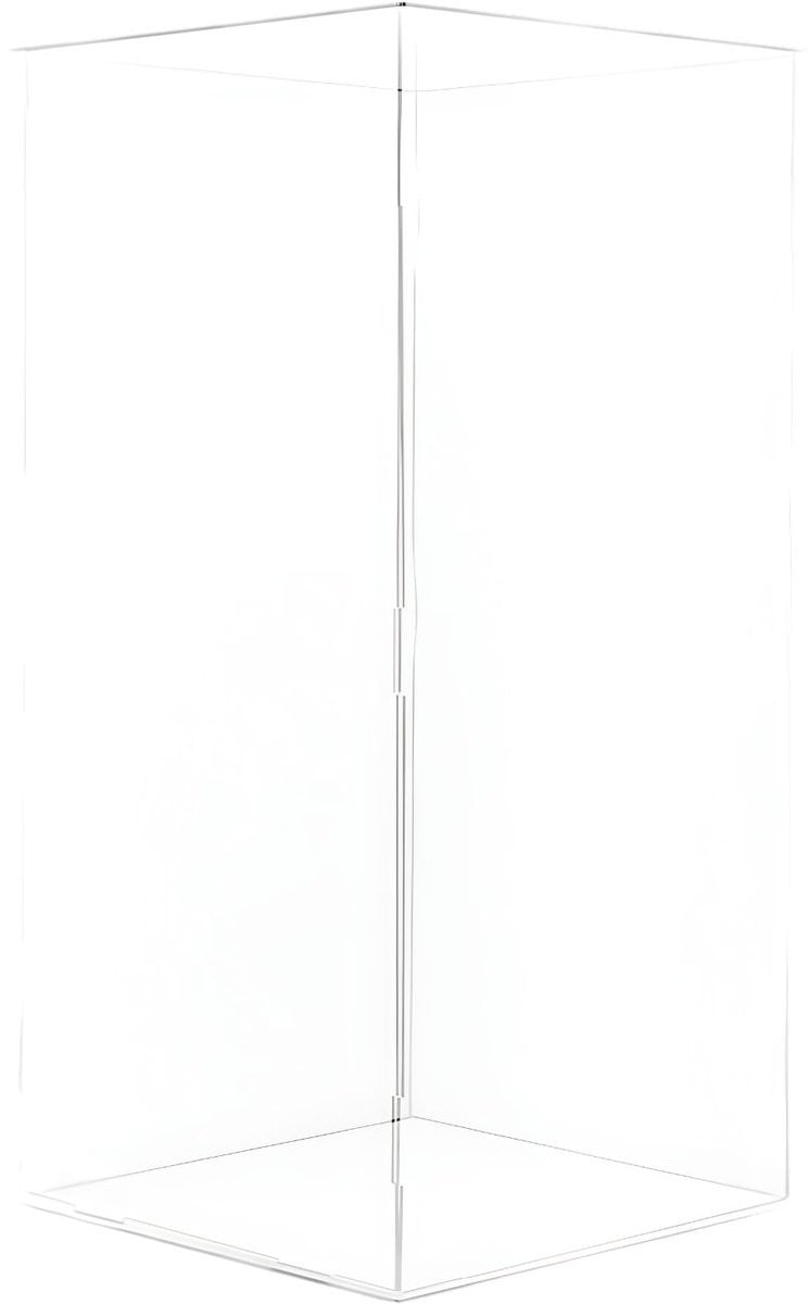 Transparante acryl displaykast voor kunstfiguren en bruiloften, B/D/H: 30,5 x 30,5 x 61 cm