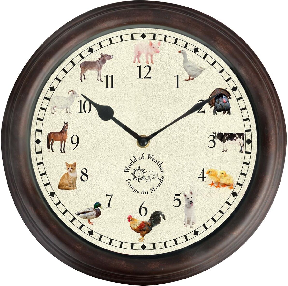Wanduhr ESSCHERT DESIGN "Esschert Design", bunt (mehrfarbig), Wanduhren, Ø 30cm, Wanduhr, T:4,6cm mehrfarbig Ø 30cm