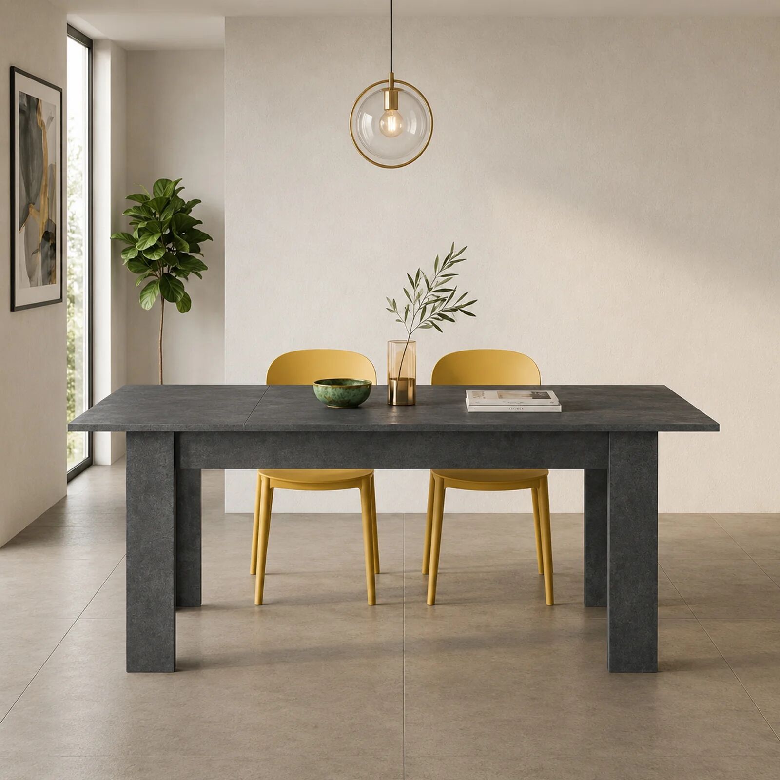 garneroarredamenti Tavolo allungabile 160-210cm ossido Zenzero