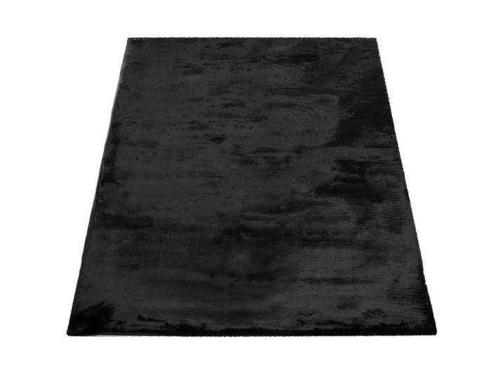 Paco Home Hochflorteppich 200/200 cm Rabbit 780, Schwarz, Quadratisch, 200x200 cm, strapazierfähig, für Fußbodenheizung geeignet, Teppiche und Böden, Teppiche, Hochflorteppiche & Shaggys