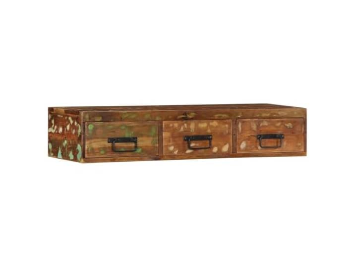 KTHLBRH TV-Schrank zur Wandmontage, 100 x 30 x 19 cm, mehrfarbig Massives Recyclingholz, großer Stauraum, Wandmontage, einfache Wartung