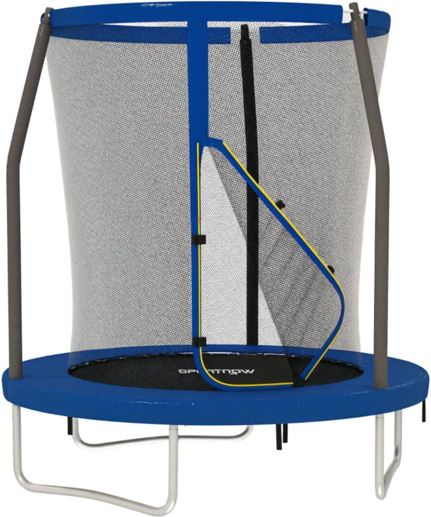 EvoNet 183cm Round Backyard Trampoline with Safety Enclosure 200cm H X 183cm W X 183cm D