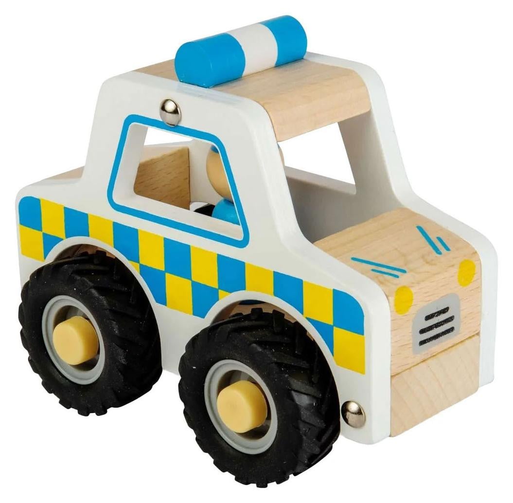 Bigjigs Toys Mini houten politieauto voor kinderen