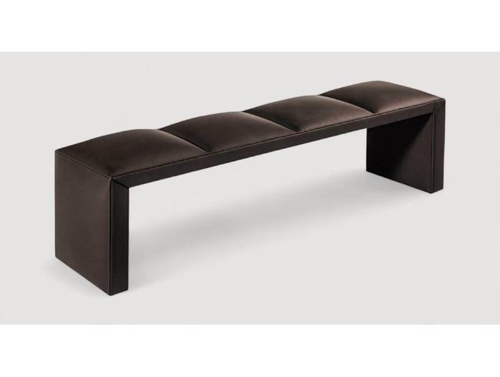 Banc de lit MADISON - Cuir Gris