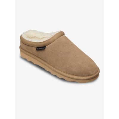 Hausschuh QUIKSILVER "CHILL", Herren, Gr. 41, Synthetik, braun (kelp), Leder, Schuhe Hausschuh, gefüttert