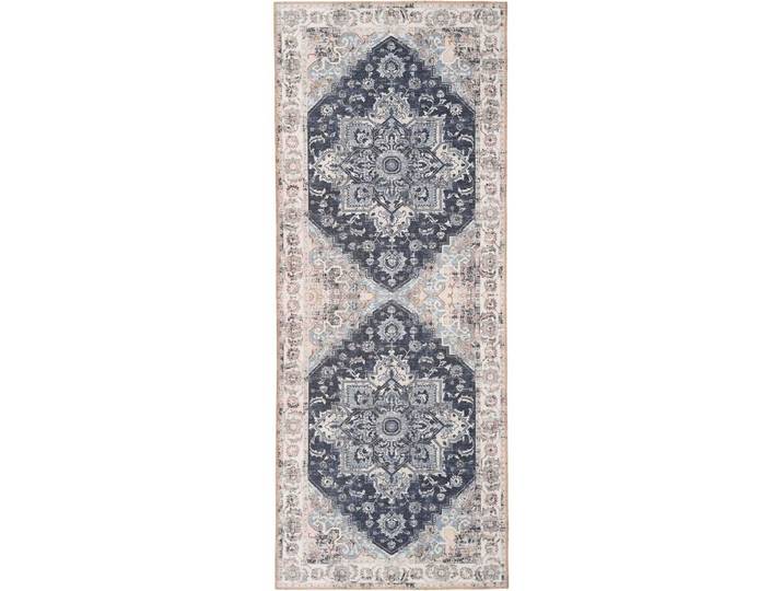 Teppich Tivaro blau Paisleymuster Polyester 80 x 200 cm