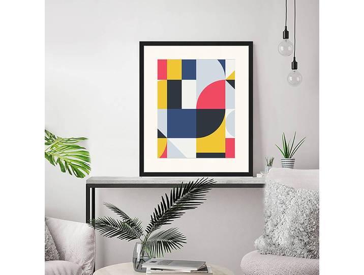Bild U turn Rahmen: Massivholz Buche, lackiert Abdeckung: Plexiglas Multicolor 52 x 62cm