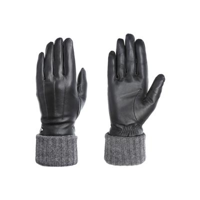 Lederhandschuhe PEARLWOOD "Lipa", Damen, Gr. 7.5, schwarz, Schafsleder, unifarben, festlich, Handschuhe, Touchscreen proofed - mit 10 Fingern bedienbar