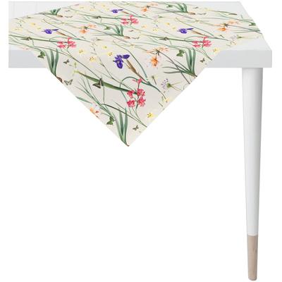 Tischdecke APELT "6720", beige (natur), B:100cm L:100cm, Baumwolle, Polyester, Tischdecken, Tischdecke