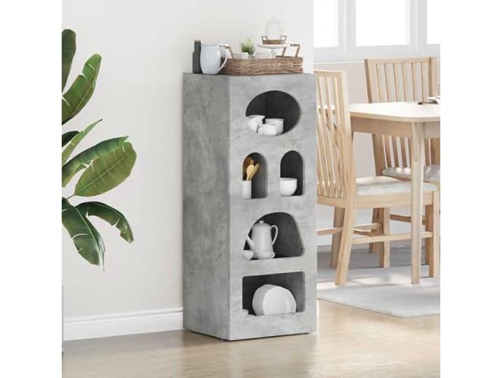 FMPGJLYH Sideboard ELST Kommode Beton Grau 40 x 35 x 100,5 cm Minimalistisches Design, Viel Stauraum, Robust & Langlebig, Für Innenräume