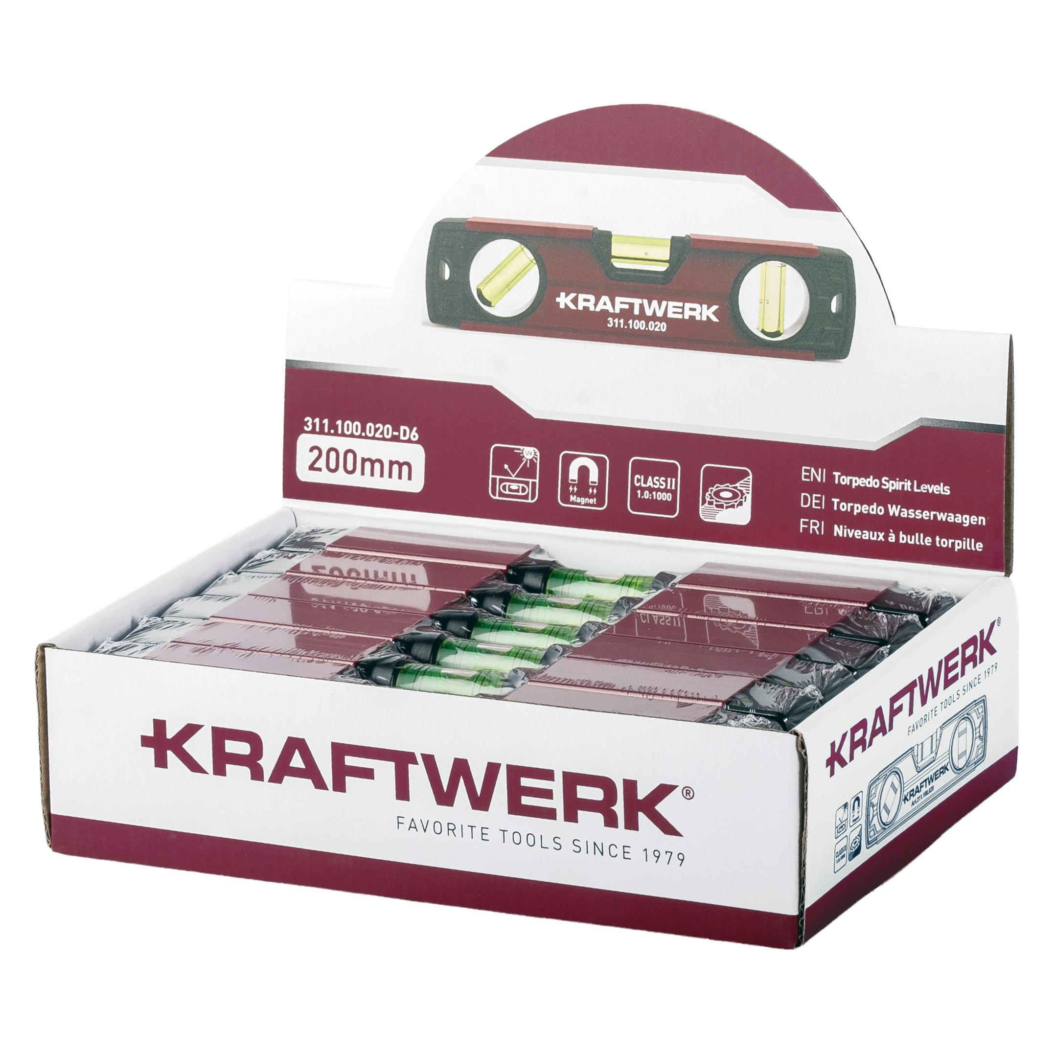 Kraftwerk Display Torpedo Wasserwaagen mm/m Toleranz (20 cm) (311.100.020-D6)