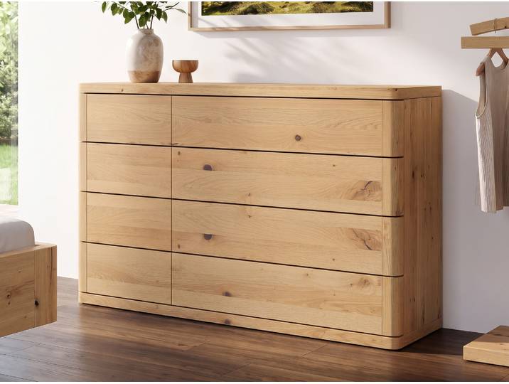 Wildeichenkommode Hell „Diana“ 150 cm Massivholz Wildeiche Hell
