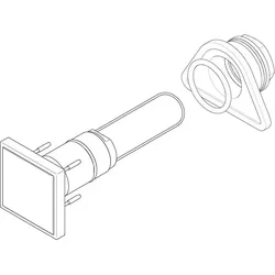 Dornbracht Bedienelement Aufputz, Serie ERSATZTEILE, Platin gebürstet, 138 x 88 x 90 mm