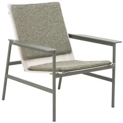 Gartensessel Soro 2er-Set Nordic Green/Teddy Verde - Aluminium, mit breiter Armlehne