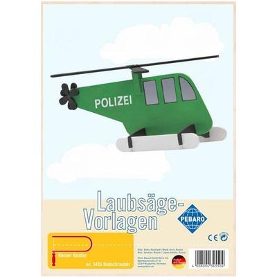 PEBARO 345S - Laubsägevorlage Hubschrauber, 1 Platte, Größe DIN A4