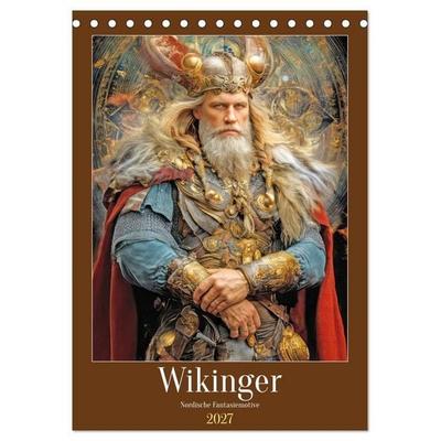 Wikinger - Nordische Fantasiemotive (Tischkalender 2027 DIN A5 hoch), CALVENDO Monatskalender