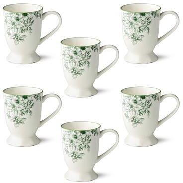 Certified International Winter Evergreen Set of 6 Mugs 6 asst