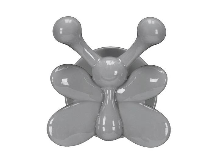 Kleine Wolke Wandhaken Jolly Butterfly Platin 8.1 cm