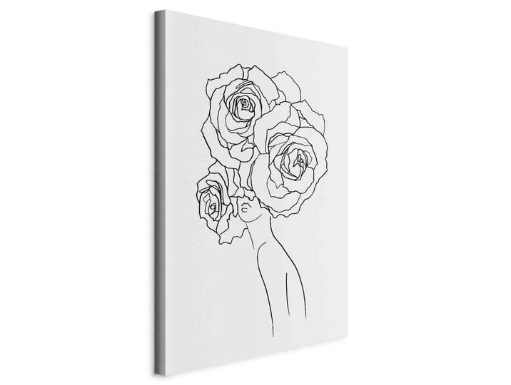 Leinwandbild Fancy Roses Schwarz Weiß B: 60 cm