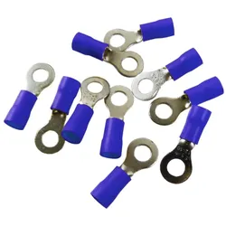 10Stk Quetsch Ring Kabelschuhe Ringöse 4mm Öhsen blau MSZS 1,5-2,5mm2 MSZS-2,5/4