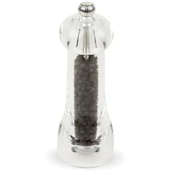 PEUGEOT Pfeffermühle TOUL 16cm Acryl Transparent Stahlmahlwerk Gewürzmühle