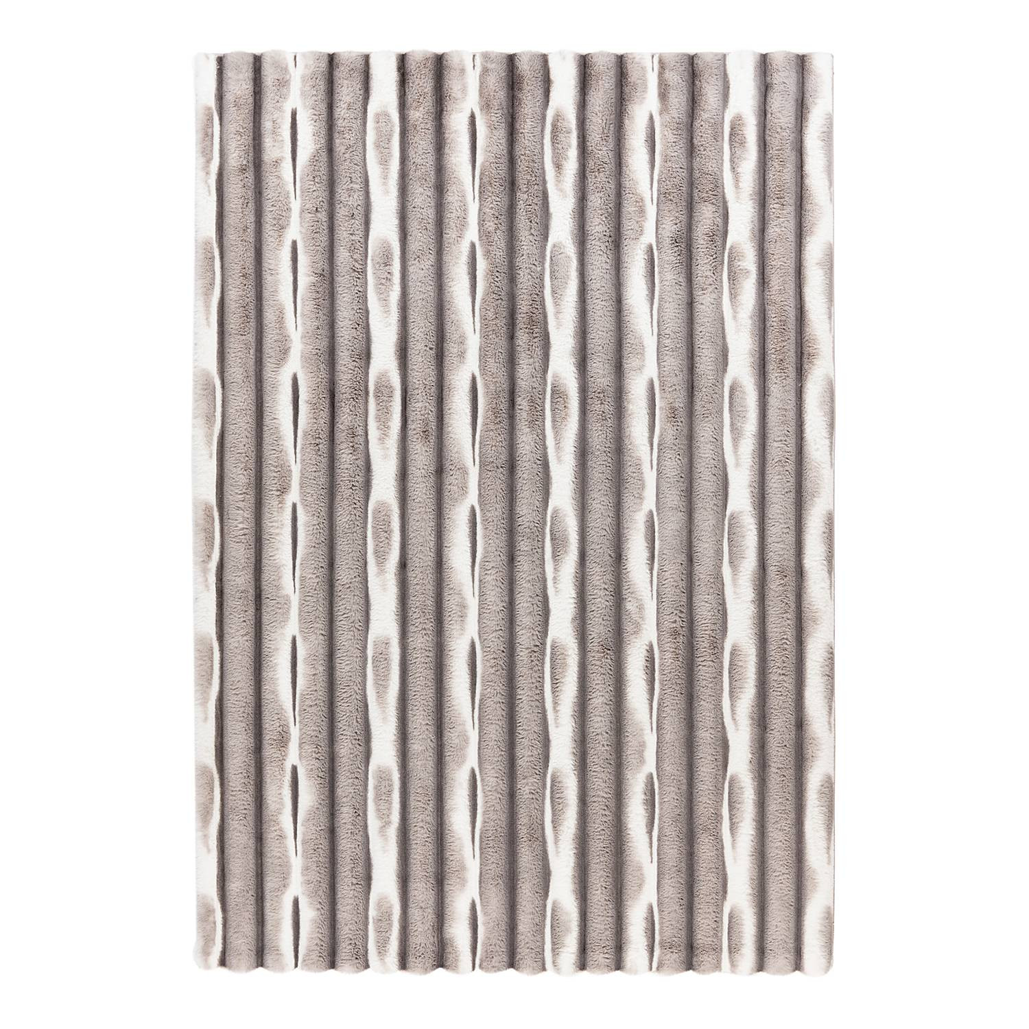 home24 Shaggy My Waves Vloerkleed Zilver/Grijs 120 x 170 cm