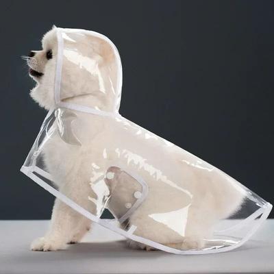 Uplifted Finds Crystal Clear All Weather Pet Raincoat white 2xl